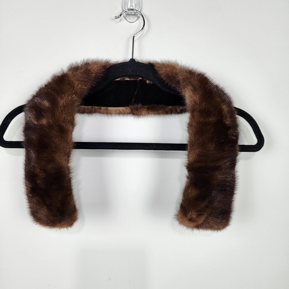 Mink Brown Fur Collar